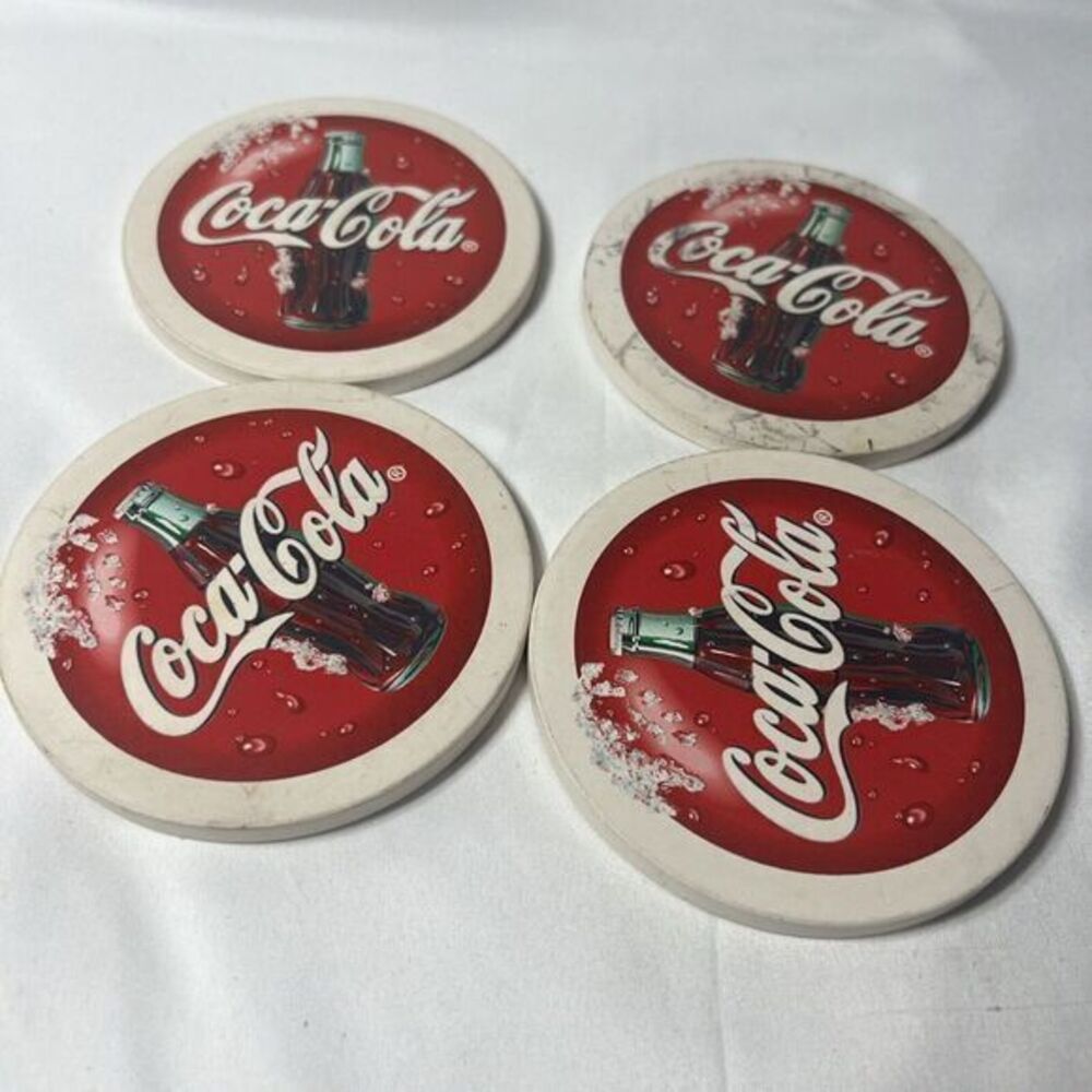 Coca Cola Coke Ceramic Coaster Set of 4